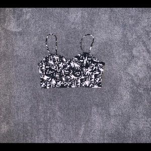 Sexy Graffiti Bustier Crop Top